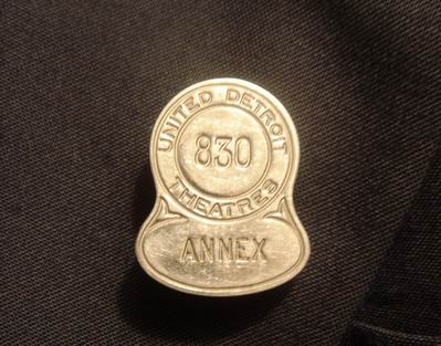 Annex Theatre - Ushers Pin From John Lauter (newer photo)